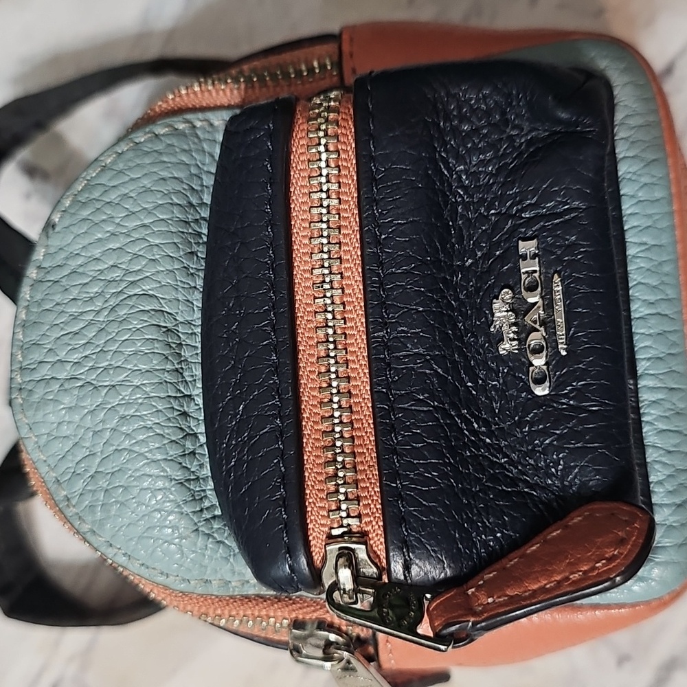 Coach Multicolor Mini Backpack Keychain - Picture 4 of 11